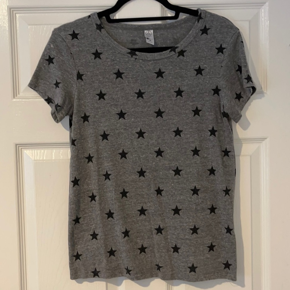 Gray and Black Star Alternative Tee